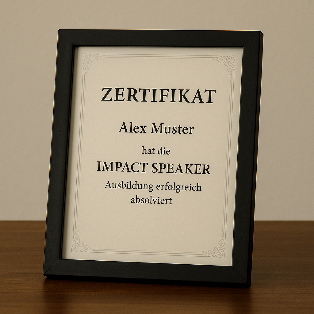 Zertifikat IMPACT Speaker